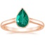 14K Rose Gold Luna 2mm Bezel Ring, smalltop view