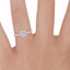 18K White Gold Tapered Luxe Aria Three Stone Diamond Ring (1/5 ct. tw.), smallzoomed in top view on a hand