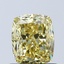 1.03 Ct. Fancy Vivid Yellow Cushion Lab Grown Diamond