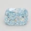 2.10 Ct. Fancy Intense Blue Cushion Lab Grown Diamond