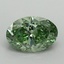 1.60 Ct. Fancy Vivid Green Oval Lab Grown Diamond