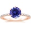 14K Rose Gold Viviana Three-Quarter Coverage Six-Prong Diamond Ring (1/3 ct. tw.), smalltop view