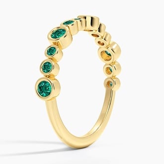 Portofino Bezel Lab Emerald Ring