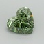 1.11 Ct. Fancy Vivid Green Heart Lab Grown Diamond