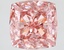 5.16 Ct. Fancy Vivid Pink Cushion Lab Grown Diamond