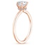 14K Rose Gold Secret Halo Six-Prong Diamond Ring, smallside view