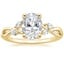 18K Yellow Gold Willow Diamond Ring (1/8 ct. tw.), smalltop view