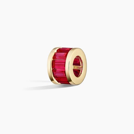 Baguette Lab Ruby Rondelle Charm