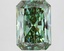 4.09 Ct. Fancy Vivid Green Radiant Lab Grown Diamond