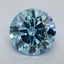 3.02 Ct. Fancy Vivid Malibu Blue Round Lab Grown Diamond