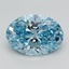 1.70 Ct. Fancy Vivid Blue Oval Lab Grown Diamond