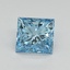 0.76 Ct. Fancy Vivid Blue Princess Lab Grown Diamond