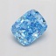 0.92 Ct. Fancy Vivid Blue Cushion Lab Grown Diamond