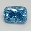 3.01 Ct. Fancy Vivid Blue Cushion Lab Grown Diamond