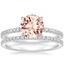 18KW Morganite Luxe Viviana Diamond Bridal Set (1/2 ct. tw.), smalltop view