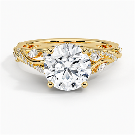 18K Yellow Gold Begonia Vine Diamond Ring (1/2 ct. tw.)