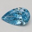 0.58 Ct. Fancy Vivid Blue Pear Lab Grown Diamond