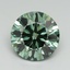 5.98 Ct. Fancy Vivid Green Round Lab Grown Diamond