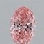 0.96 Ct. Fancy Vivid Pink Oval Lab Grown Diamond