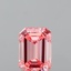 1.22 Ct. Fancy Vivid Orangy Pink Emerald Lab Grown Diamond