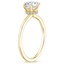 18K Yellow Gold Secret Halo Six-Prong Diamond Ring, smallside view