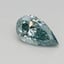 0.30 Ct. Fancy Vivid Bluish Green Pear Lab Grown Diamond
