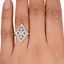 The Nori Ring, smallzoomed in top view on a hand