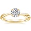 18K Yellow Gold Alouette Ring, smalltop view