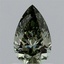 0.97 Ct. Fancy Vivid Green Pear Lab Grown Diamond