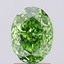 1.70 Ct. Fancy Vivid Green Oval Lab Grown Diamond