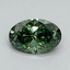 2.04 Ct. Fancy Vivid Green Oval Lab Grown Diamond