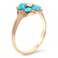 The Malai Ring, smalltop view on a hand
