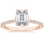 14K Rose Gold Arctica Diamond Ring, smalltop view
