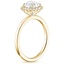 18K Yellow Gold Vienna Halo Diamond Ring, smallside view