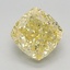 2.60 Ct. Fancy Intense Yellow Cushion Lab Grown Diamond