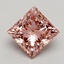 1.71 Ct. Fancy Intense Pink Princess Lab Grown Diamond