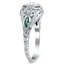 The Fern Ring, smalltop view on a hand