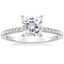 18K White Gold Viviana One-Quarter Coverage Diamond Ring, smalltop view