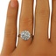 The Milan Ring, smalltop view on a hand