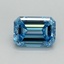 1.50 Ct. Fancy Vivid Blue Emerald Lab Grown Diamond
