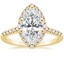 18K Yellow Gold Odessa Halo Diamond Ring (1/5 ct. tw.), smalltop view