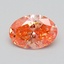 0.83 Ct. Fancy Vivid Orange Pink Oval Lab Grown Diamond