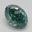 3.02 Ct. Fancy Vivid  Green Oval Lab Grown Diamond