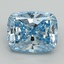 5.02 Ct. Fancy Vivid Blue Cushion Lab Grown Diamond