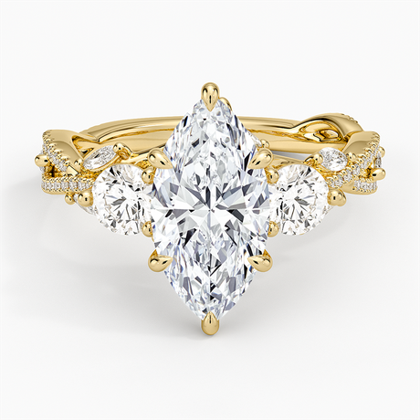 18K Yellow Gold Luxe Secret Garden Three Stone Diamond Ring (1 ct. tw.)