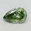1.09 Ct. Fancy Vivid Green Pear Lab Grown Diamond