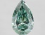 2.35 Ct. Fancy Vivid Green Pear Lab Grown Diamond