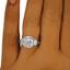 The Princesa Ring, smallzoomed in top view on a hand