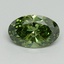 0.74 Ct. Fancy Vivid Green Oval Lab Grown Diamond