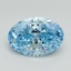 3.08 Ct. Fancy Vivid Blue Oval Lab Grown Diamond